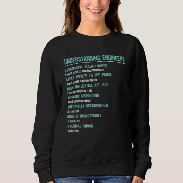 Sudadera Mechanical Sarcastic Engineering  Understanding En (Anverso)