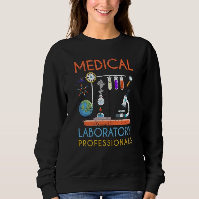 Sudadera Med Lab Science Microscope Medicina Laboratorio Pr (Anverso)