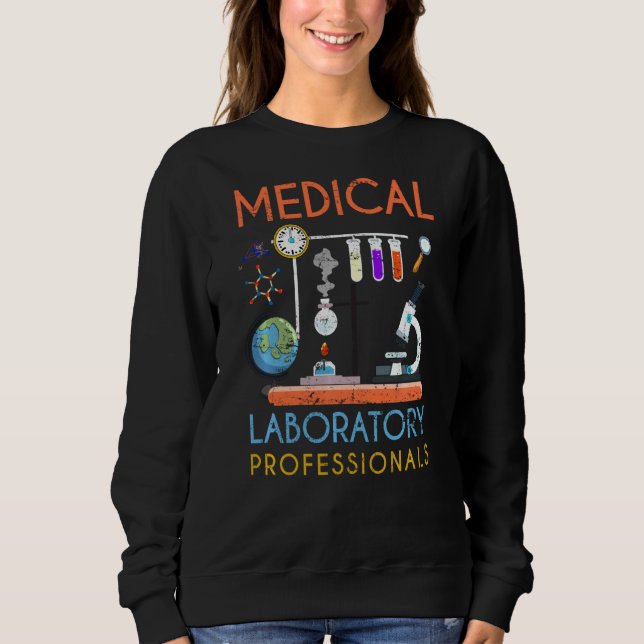 Sudadera Med Lab Science Microscope Medicina Laboratorio Pr (Anverso)