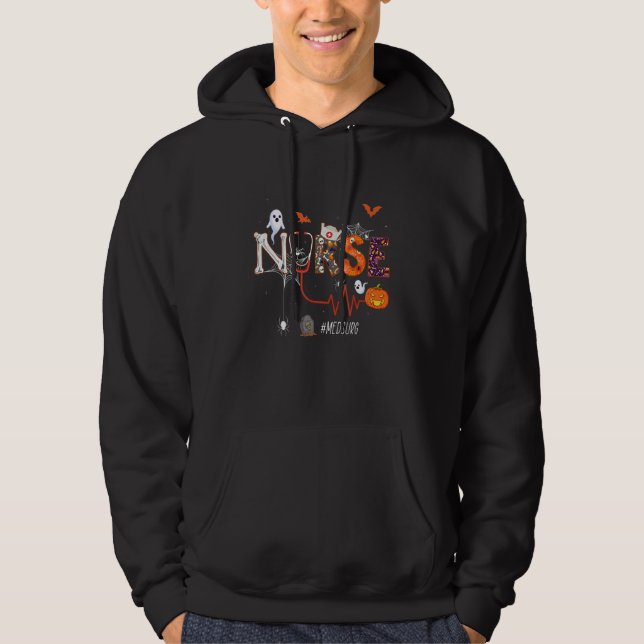 Sudadera Med Surg Nurse Stethoscope Pumpkin Halloween Nursi (Anverso)