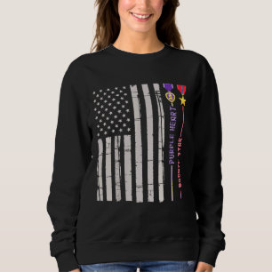 Sudadera Medalla de Corazón Púrpura de Estrella de Bronce V