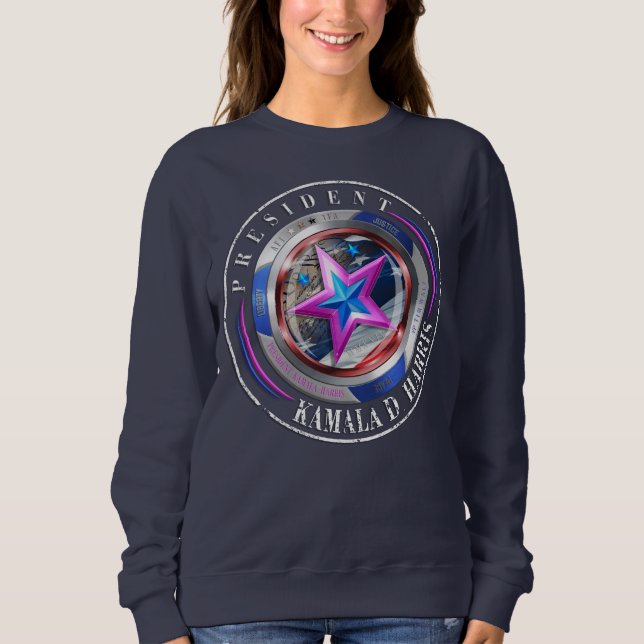 Sudadera Medallón Harris-Walz de doble cara/sello (Anverso)