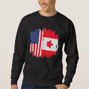 Sudadera Media Americana mitad Canadiense Roots América Can