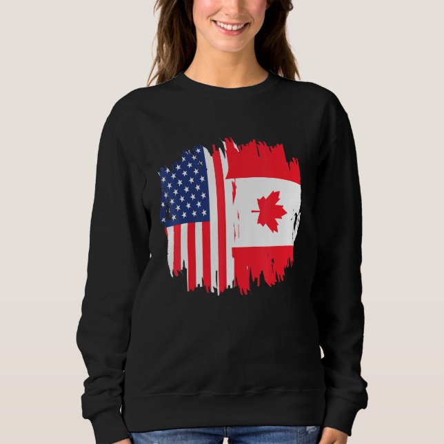 Sudadera Media Americana mitad Canadiense Roots América Can (Anverso)