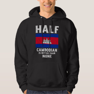 Sudadera Media bandera camboyana es mejor que ninguna bande