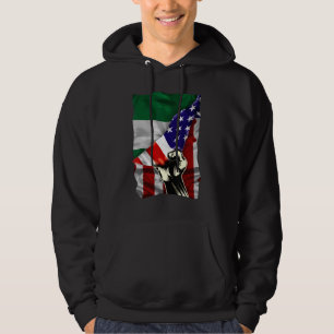 Sudadera Media bandera estadounidense raíces nigerianas ban