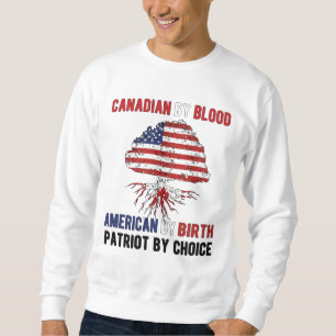 Sudadera Media canadiense media bandera americana Canadá E