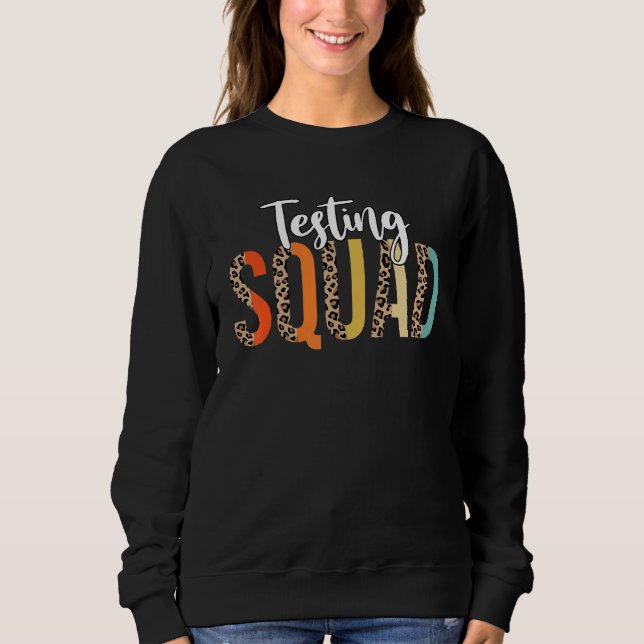 Sudadera Media Leopard Testing Squad Motivational Testing D (Anverso)