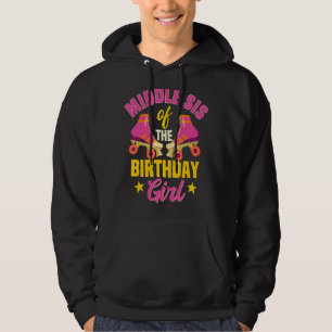 Sudadera Media Sis De La Patineta Del Chica De Cumpleaños