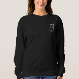 Sudadera Medias de Navidad de Arte de Línea Blanca Minimali