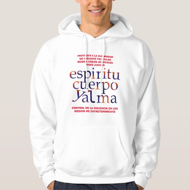 Sudadera MediaViolenceControl-SpiritBodySoul Camiseta ESP H (Anverso)