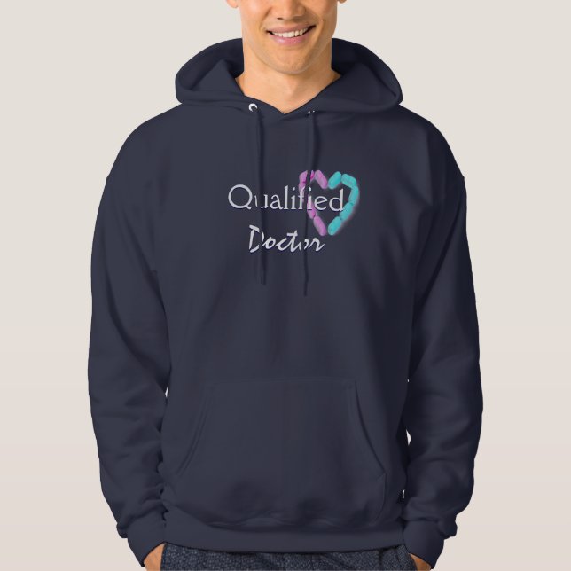 Sudadera Médica Calificado En Azul Naval (Anverso)