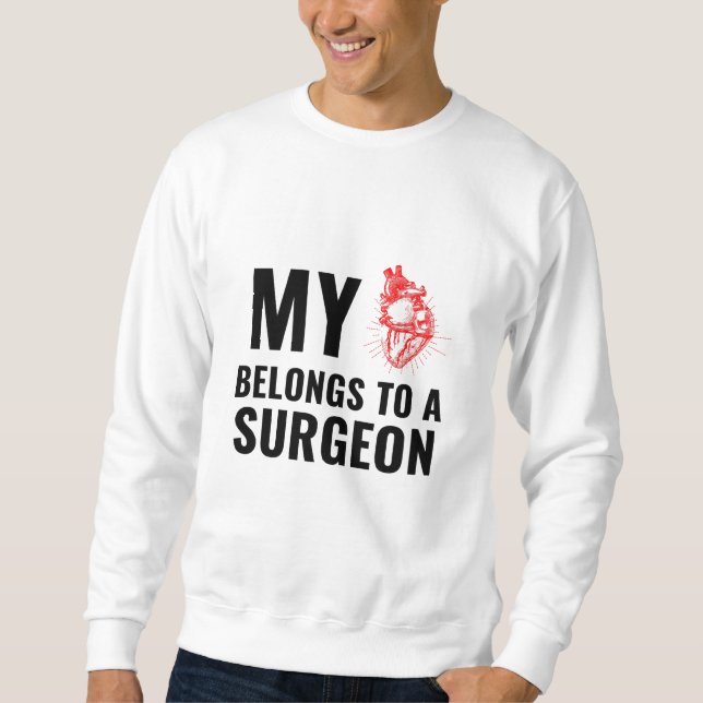 Sudadera Médica cirujano corazón gracioso (Anverso)