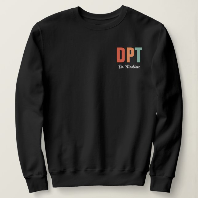 Sudadera Médica de DPT personalizado de la terapia física (Anverso del diseño)