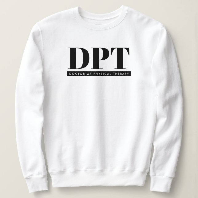 Sudadera Médica moderno de DPT de la terapia física (Anverso del diseño)