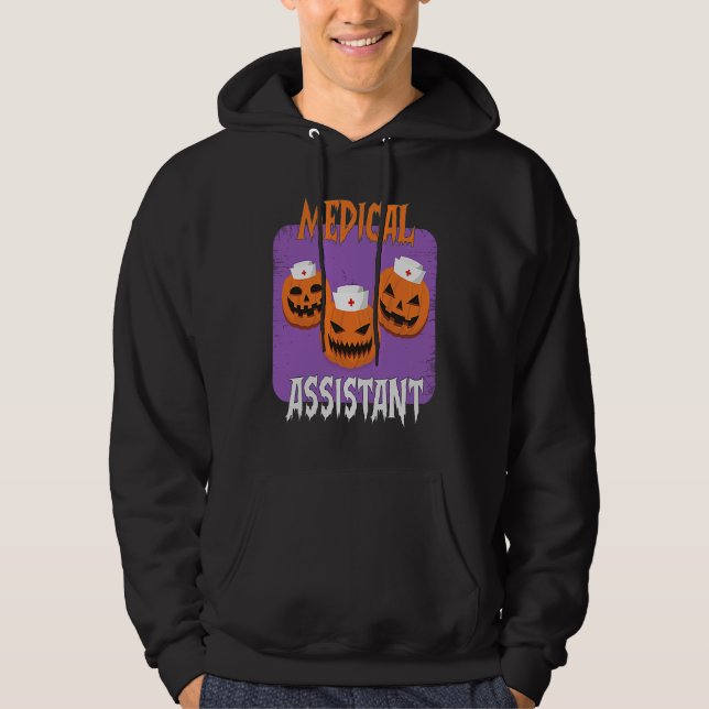 Sudadera Medical Assistant Boo Crew Halloween Cute Ghost Ha (Anverso)