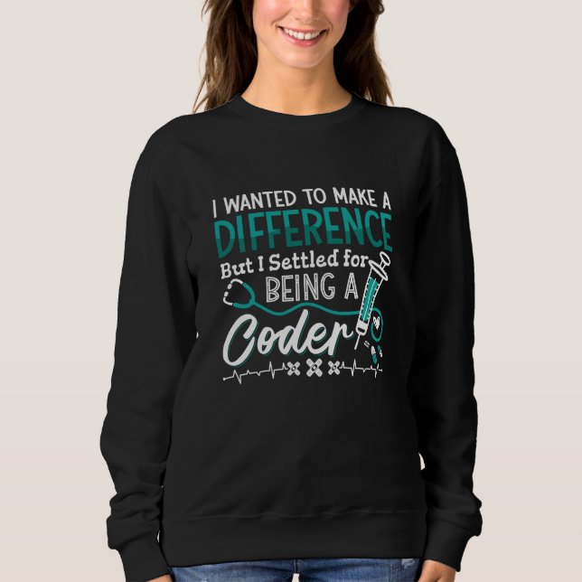 Sudadera Medical Coder Being A Coder ICD Coding Programmer (Anverso)