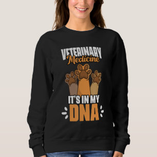 Sudadera Medicina Veterinaria Está En Mi ADN Trabajador De