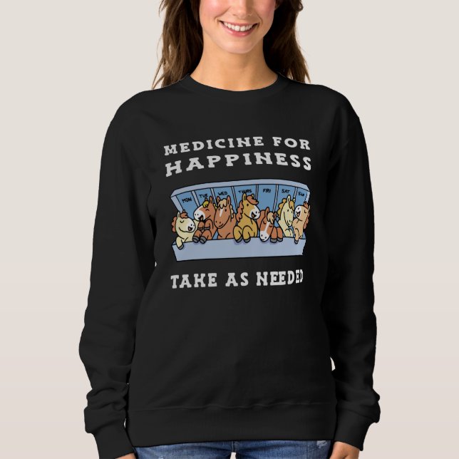 Sudadera Medicine for Happiness Horses Ponny (Anverso)