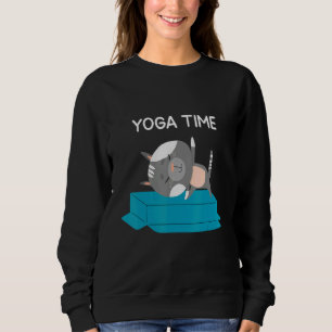 Sudadera Medición de Relax del Gato del Tiempo del Yoga