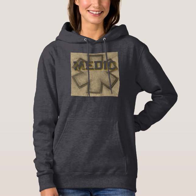 Sudadera Médico femenino de caqui (Anverso)