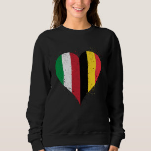 Sudadera Medio belga medio italiano a Bélgica Bandera itali