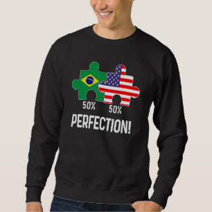 Sudadera Medio brasilero Medio Bandera Americana sujetador
