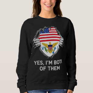 Sudadera Medio Estadounidense Medio Británico Vírgenes Mens