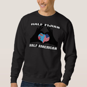 Sudadera Medio estadounidense mitad fiyiano raíces EE.UU. I