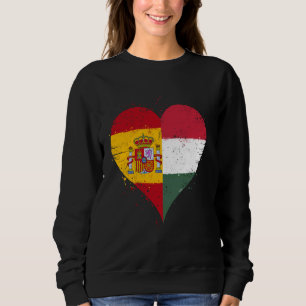 Sudadera Medio húngaro mitad español A Hungría Bandera de E