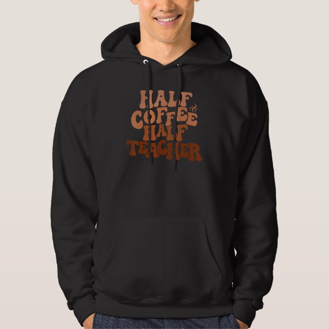 Sudadera Medio profesor de café para profesor de matemática (Anverso)