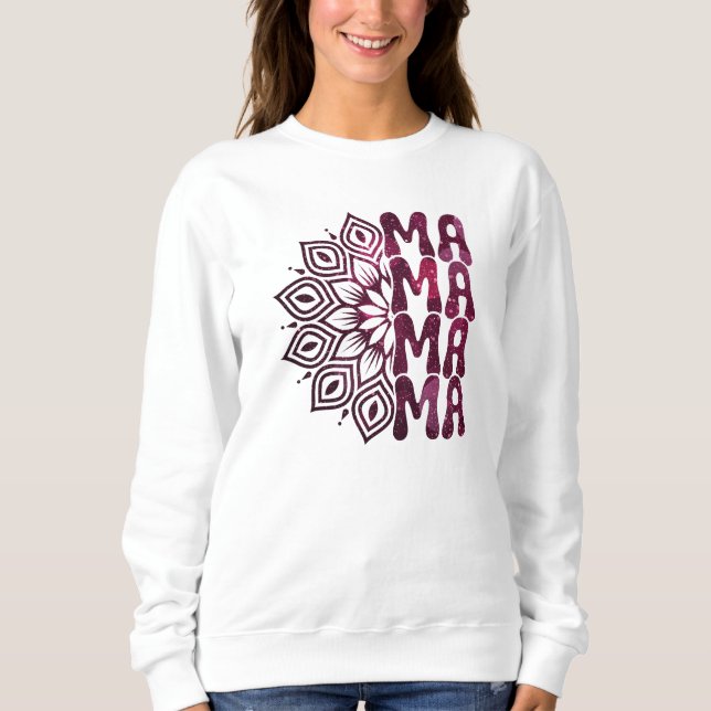 Sudadera Medio regalo de Purpurina de mamá de Mandala para  (Anverso)