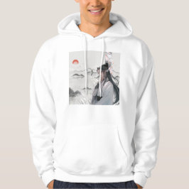 Sudadera Meditación al amanecer: El erudito y la grulla