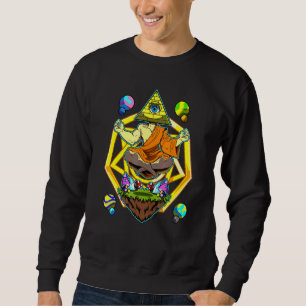 Sudadera Meditación de Buda Psicodelación Iluminación Pirám