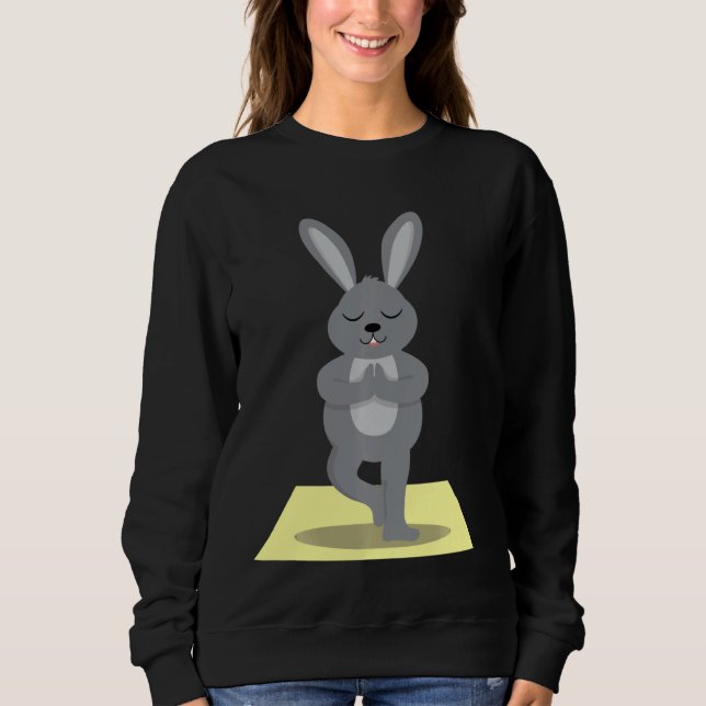 Sudadera Meditación de Conejo T Funny Easter Animal Tee (Anverso)