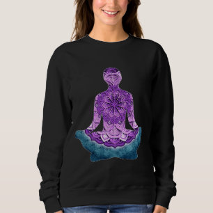 Sudadera Meditación De Mandala De Yoga En Floral De Boho Mo