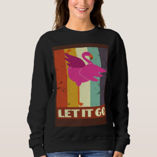 Sudadera Meditación de Yoga de Flamenco Retro Ejercicio de