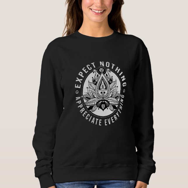 Sudadera Meditación Espero Nada Agradezco Todo Me (Anverso)