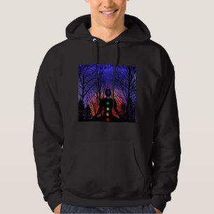 Sudadera Meditación y árboles en una noche estrellada al at