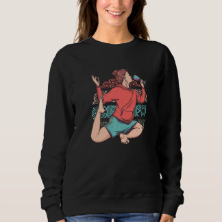 Sudadera Meditación Zen Yoga Eka Pada Rajakapotasana Vino O