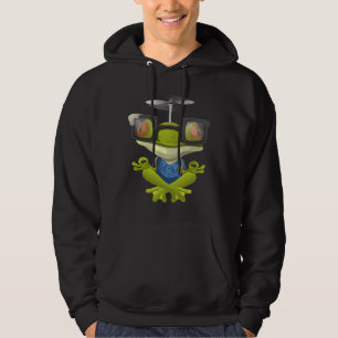 Sudadera Meditar Gafas De Juguete De Yoga De Rana Relajada 