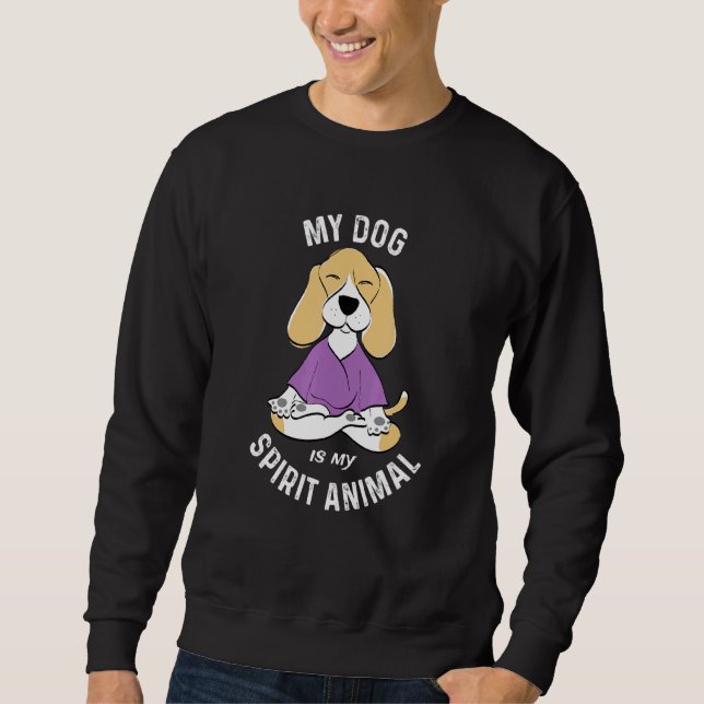 Sudadera Meditar Perro Beagle Yoga Por Perro (Anverso)