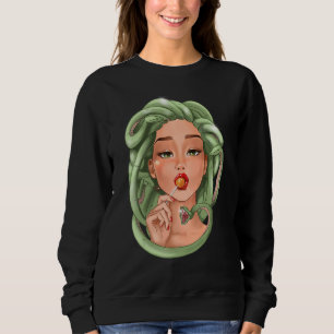 Sudadera Medusa Gorgon Mujer Con Reptiles De Serpientes De 