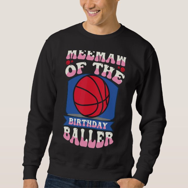 Sudadera Meemaw Del Tema Bda De Baller De Baloncesto De Cum (Anverso)