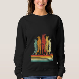 Sudadera Meerk del desierto de Kalahari, un animal retro co