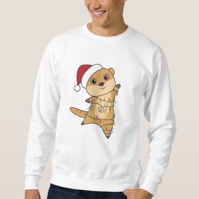 Sudadera Meerkat Christmas Snow Winter Animals (Anverso)
