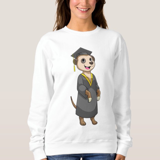 Sudadera Meerkat como estudiante con Diploma (Anverso)