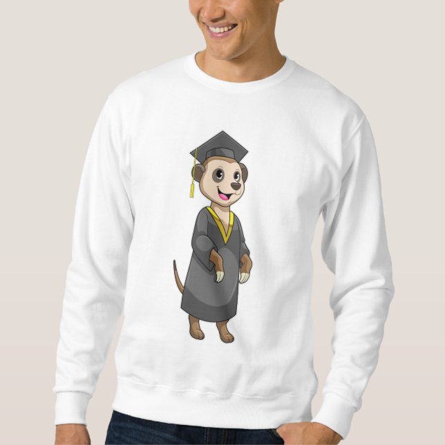 Sudadera Meerkat como estudiante con Diploma (Anverso)