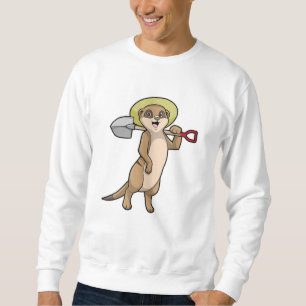 Sudadera Meerkat como granjero con pala