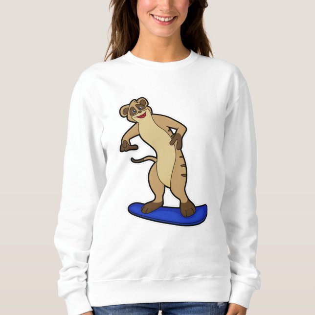 Sudadera Meerkat como snowboard (Anverso)